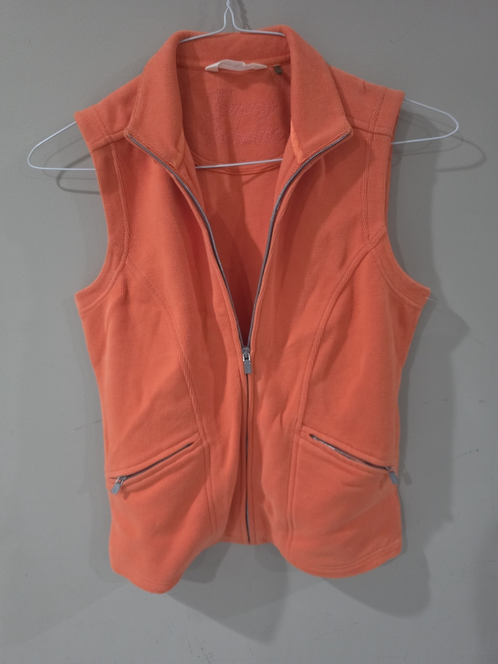 Tommy Bahama Orange Full Zip Knit Vest Women’s Estimated Small